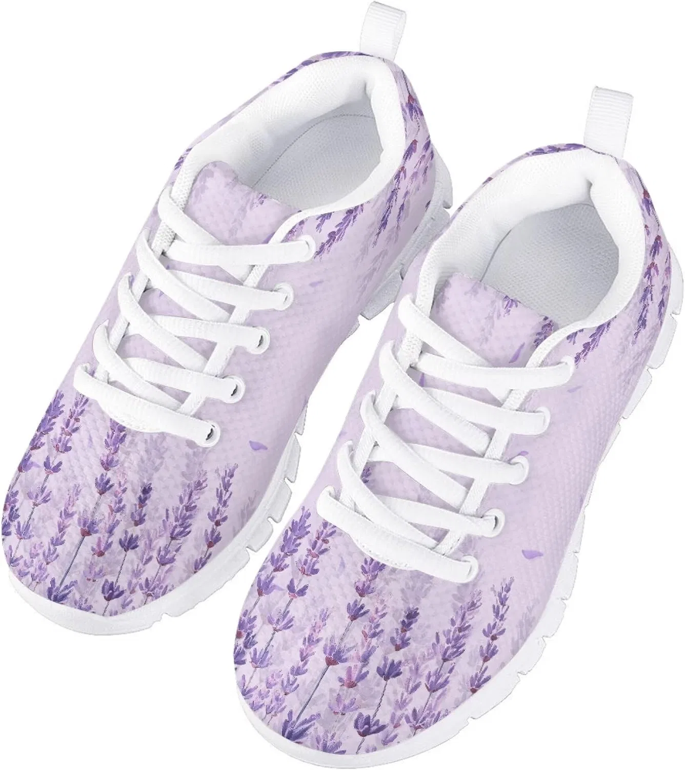 Детские кроссовки для девочек с принтом Fowototi, Purple Lavender — фото 3