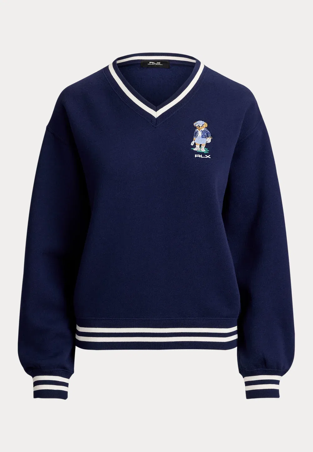 Толстовка Polo из флиса с V-образным вырезом Polo Ralph Lauren, Refined Navy Multi — фото 4