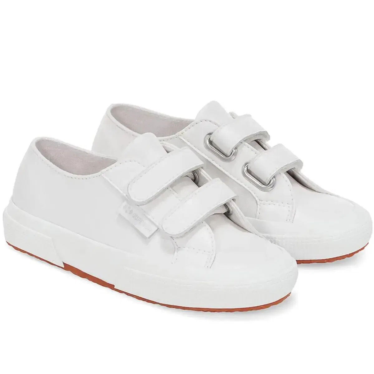 Детские кеды с ремешком Superga 2750 White, Weiss — фото 2