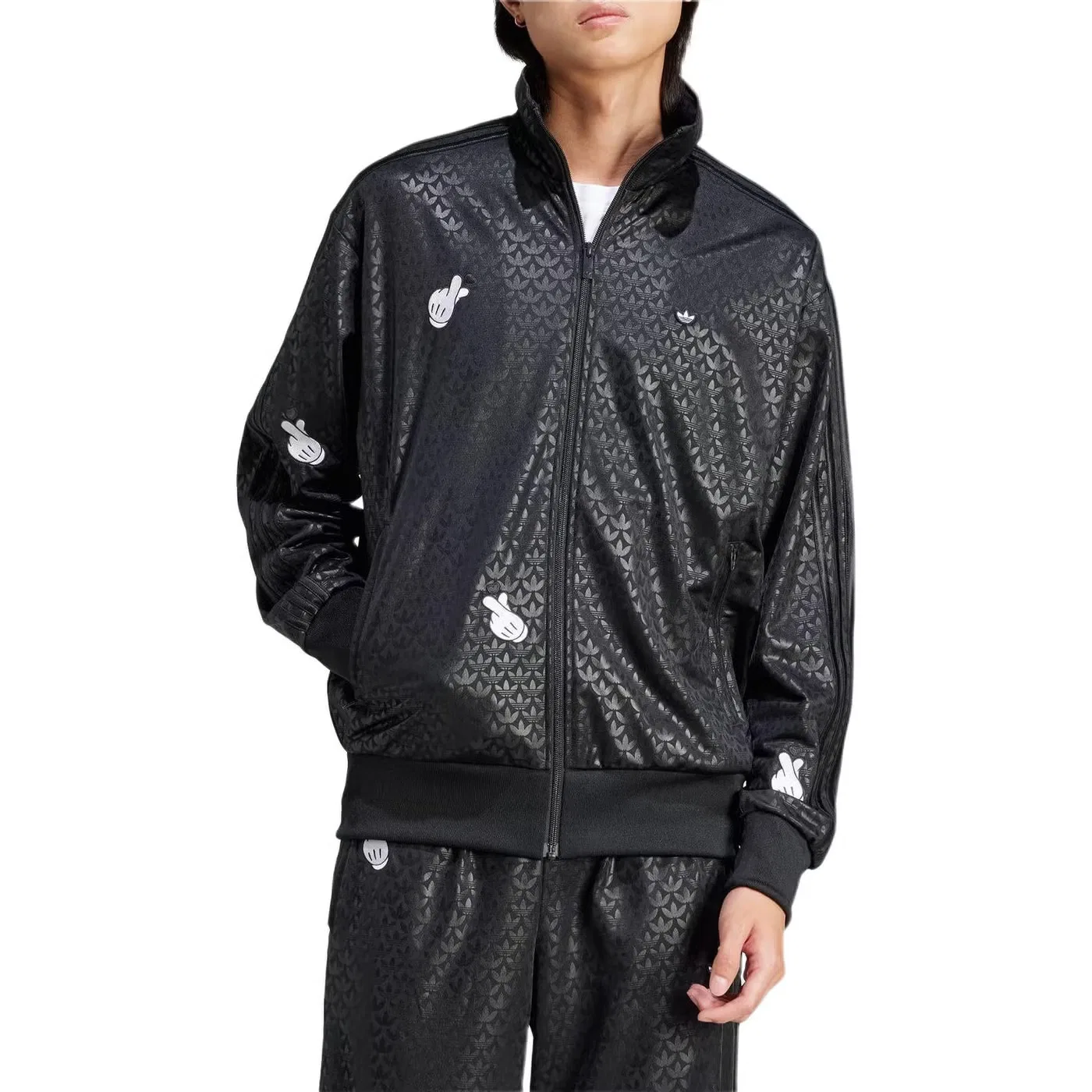 Куртка с вышивкой Firebird Adidas, черный — фото 3