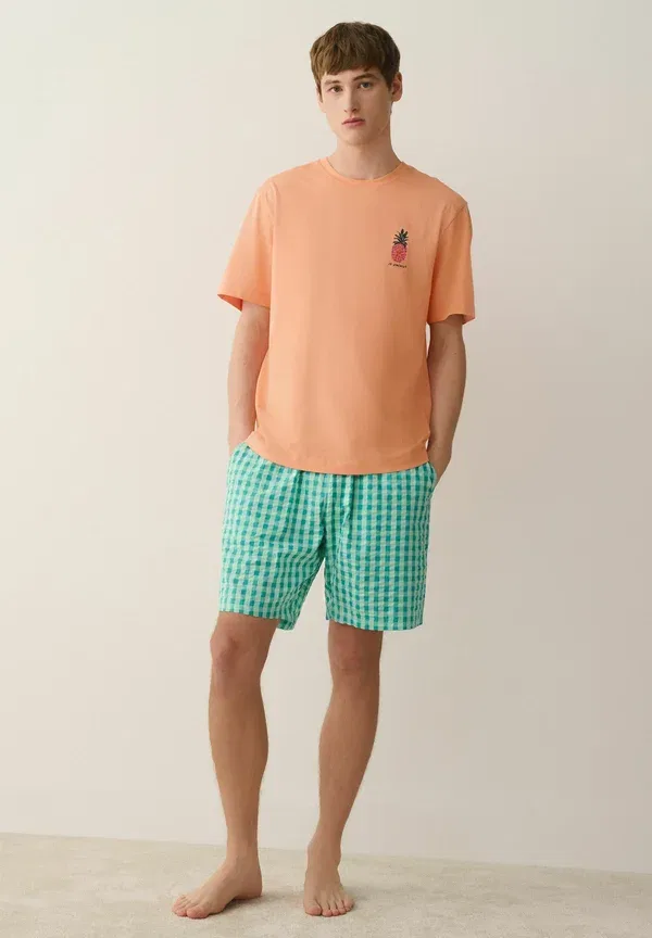 Пижамный комплект хлопковый Seminal short sleeve set 2 pack Next, blue/orange, синий/оранжевый — фото 3