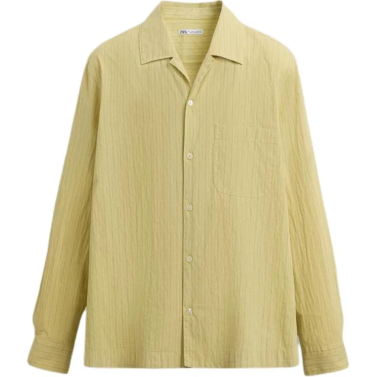 Мужская рубашка с лацканами Lime ZARA, Lime