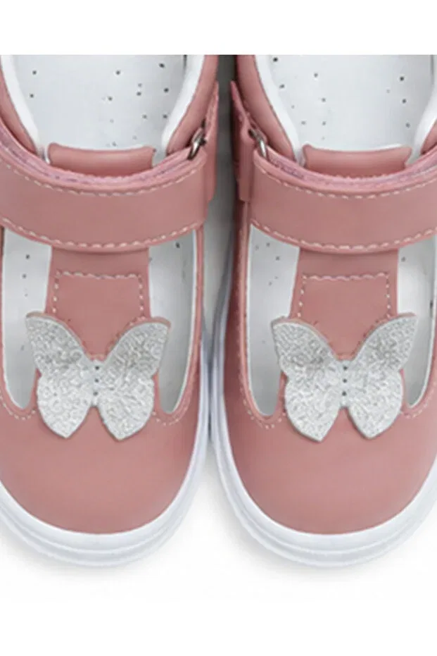 Детская обувь для девочек хлопковая First Step Baby Girl Shoes Joy Colours, Powder — фото 2