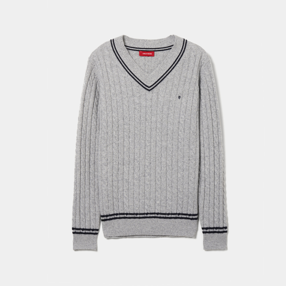 

Свитер Lion Of Porches Woven Knit With Wool, светло-серый