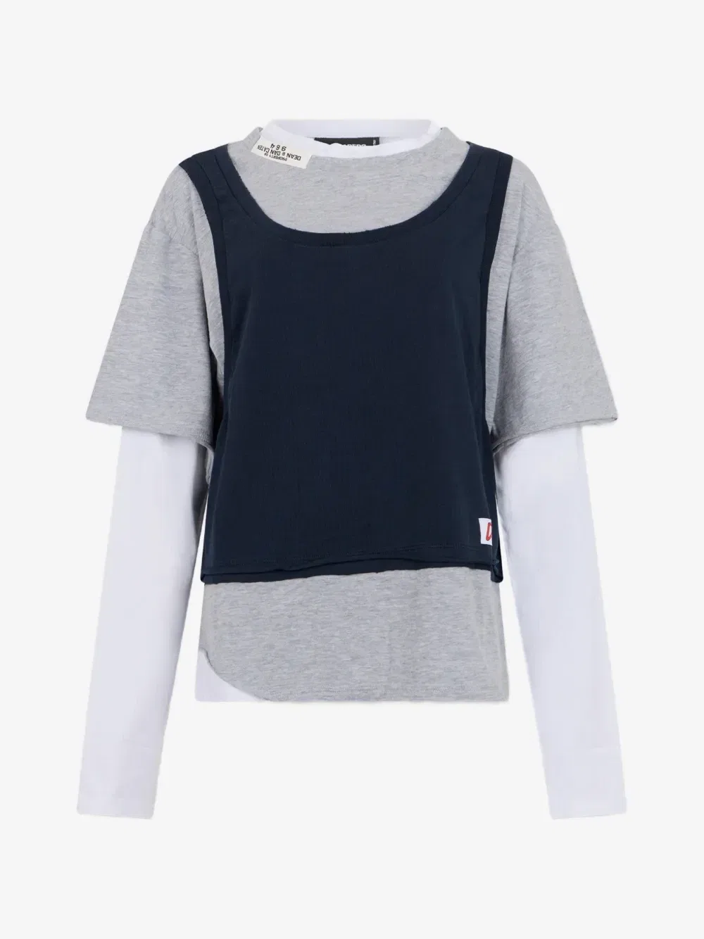 Пуловер Layered2 Dsquared2, серый