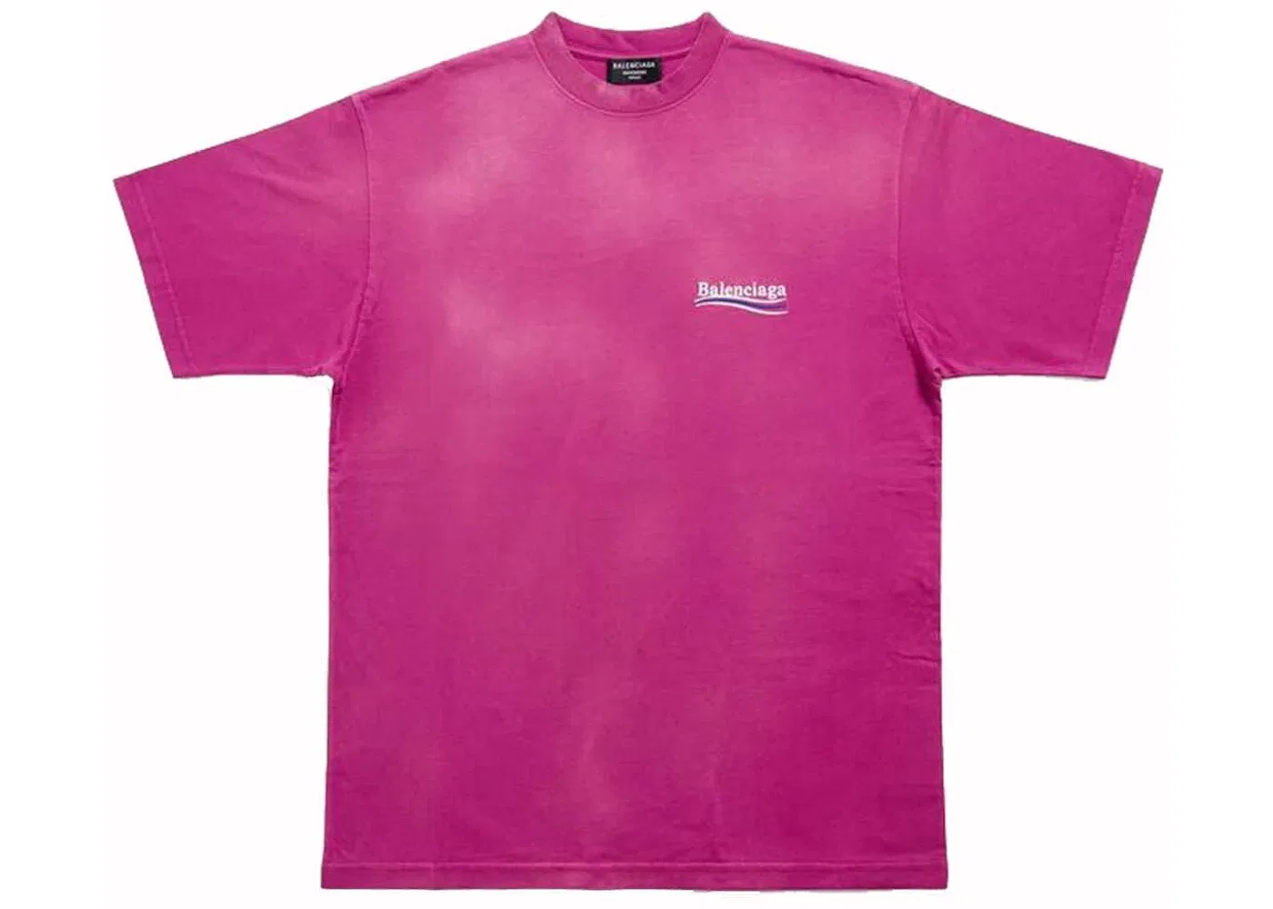 Мужская футболка свободного кроя Balenciaga Political Campaign, Fuchsia