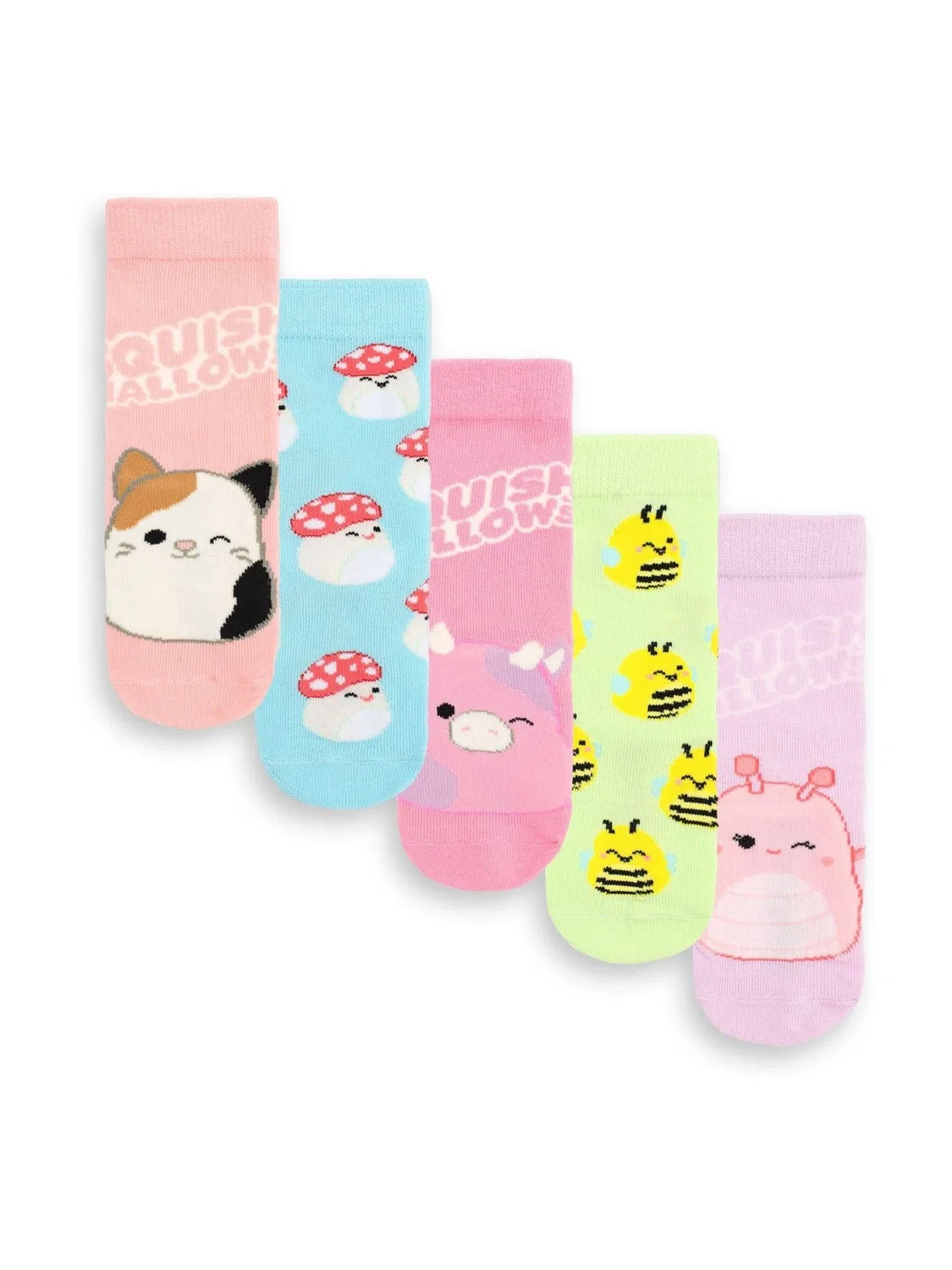 Носки Squishmallows, 5 пар Vanilla Underground, розовый