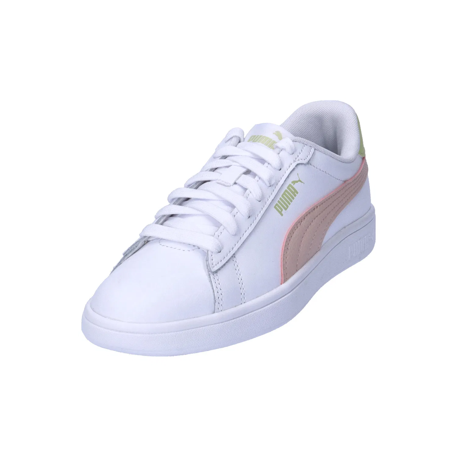Детские кроссовки из кожи Smash 3.0 L Jr Puma, Weiß — фото 4