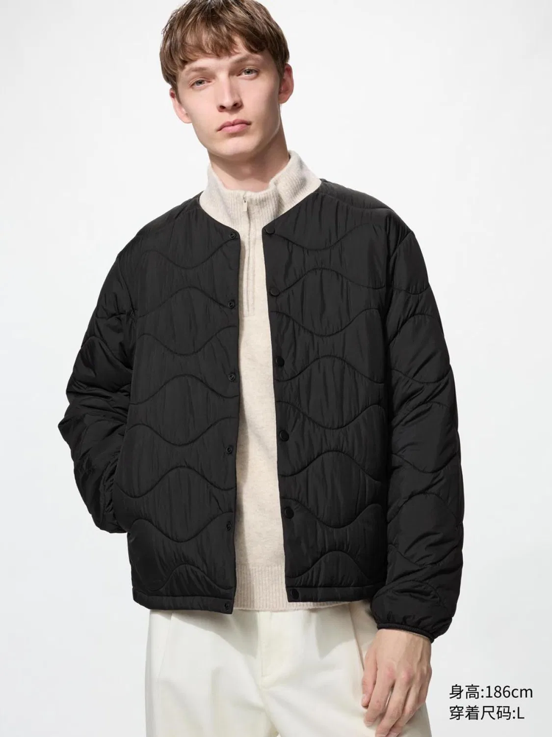 Куртка стеганая с воздушным наполнителем PUFFTECH Uniqlo, черный