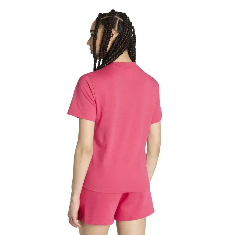 Футболка с коротким рукавом Adidas Essentials 3 Stripes Cotton, розовый — фото 2