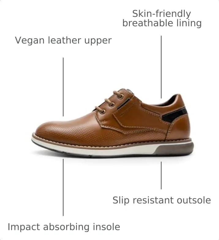 Детские оксфорды для мальчиков Casual Dress Oxford Sneaker Bruno Marc, Brown — фото 3