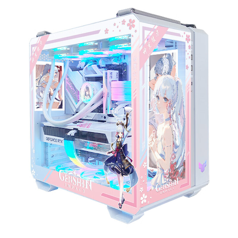 

Корпус ASUS TUF GT502 Custom Kamisato Ayaka, Mid Tower, белый/рисунок