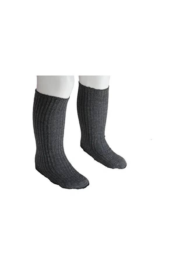 Детские носки для мальчиков и девочек с узором Derby Knee Socks Bebeğime Çorap, Smoked — фото 2
