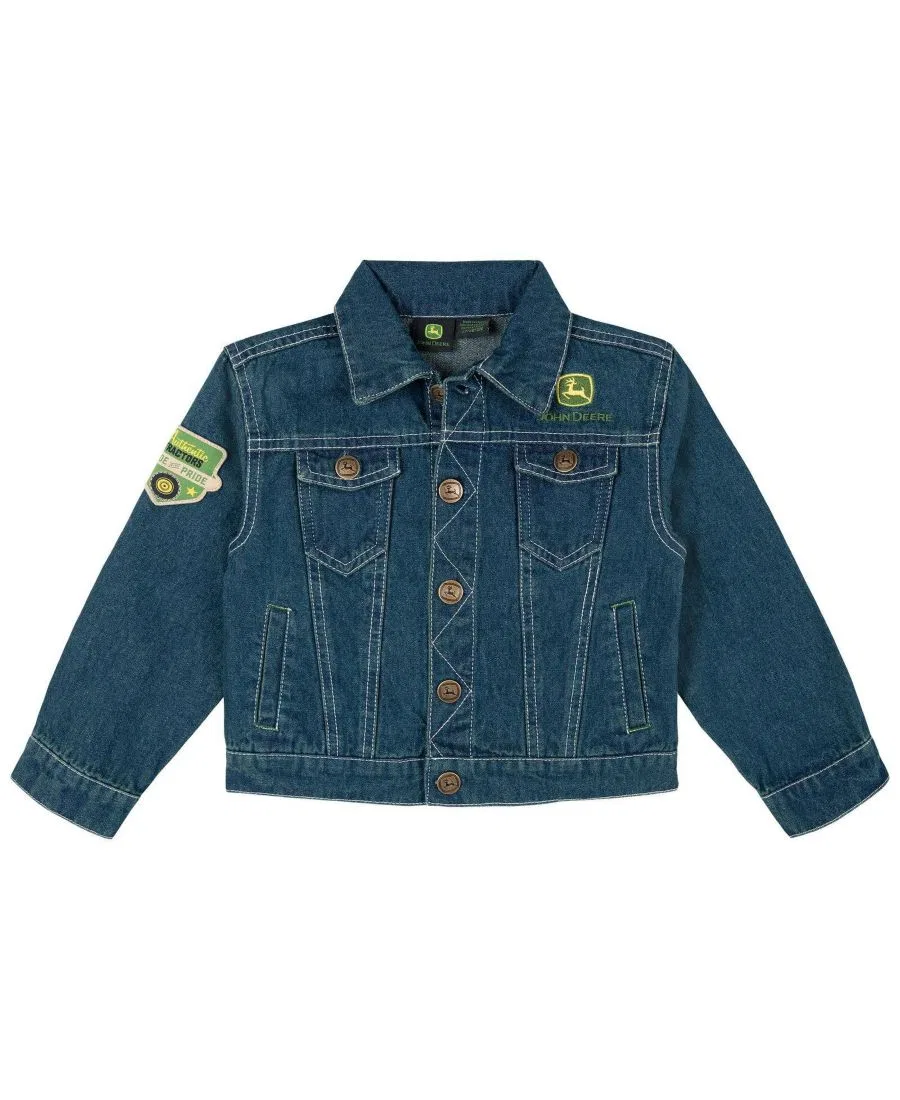 Детская джинсовая куртка-тракторист John Deere, Dark Indigo Wash
