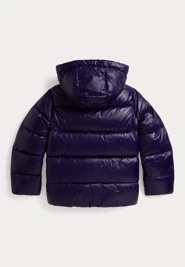 Пуховик с капюшоном Glossy down hooded jacket Polo Ralph Lauren, Net — фото 2