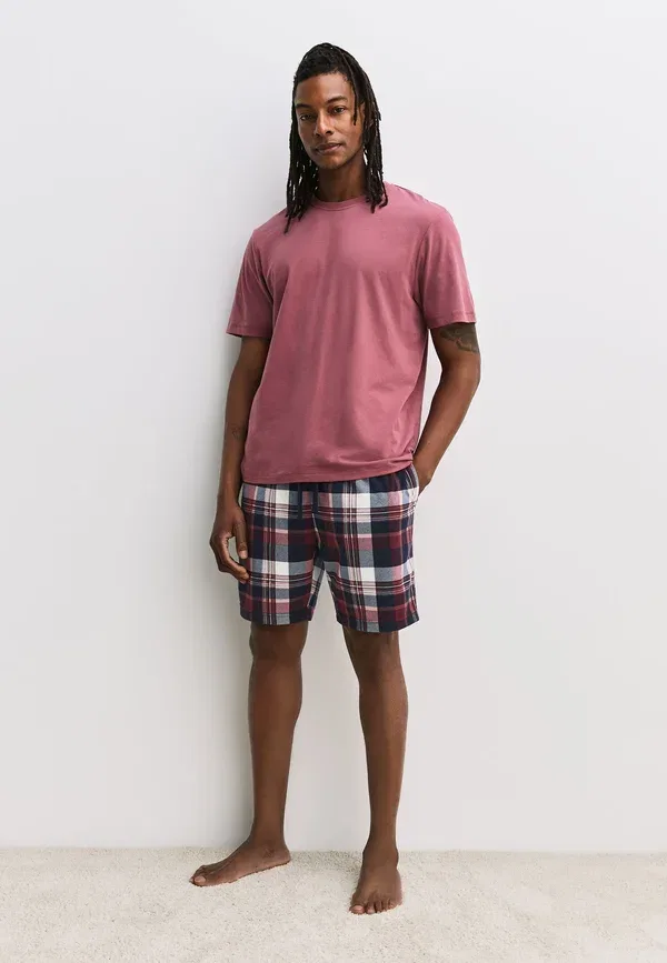 Пижамный комплект, хлопок, Regular fit - cosy short sleeve set 2 pack, Next Mauve Purple, синий/фиолетовый/сиреневый — фото 4