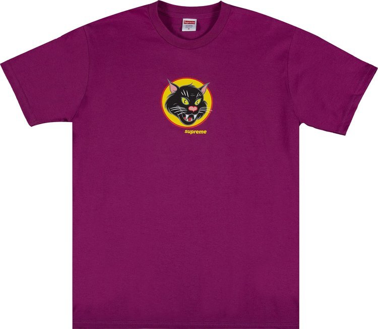 

Футболка Supreme Black Cat Tee 'Magenta', розовый