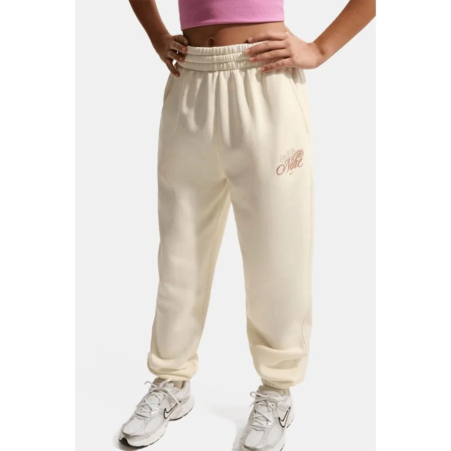 Спортивные штаны с эластичным поясом и манжетами Nike Sportswear Club Fleece, Кремовый