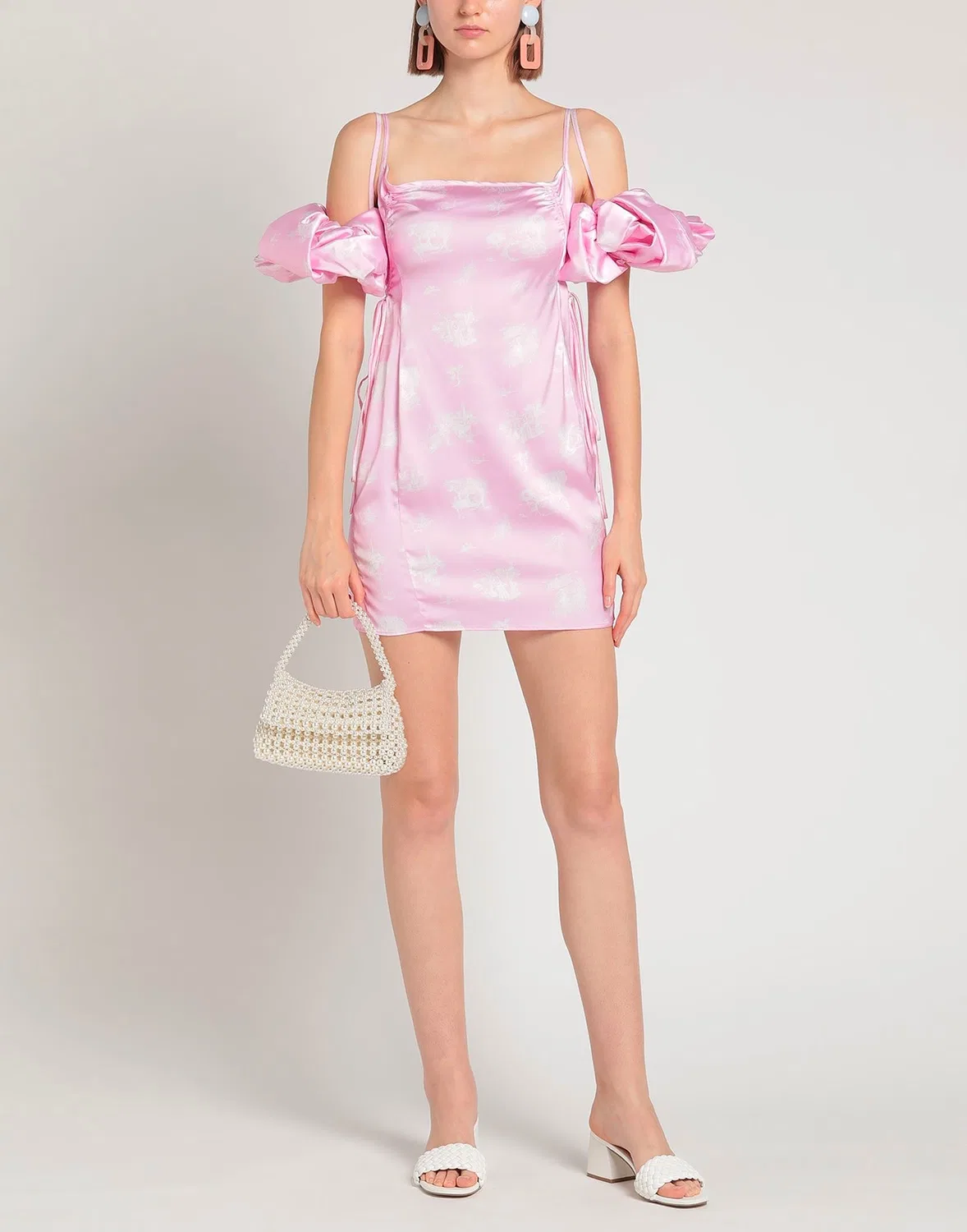 Женское платье-бодикон с принтом Jacquemus, розовый — фото 4