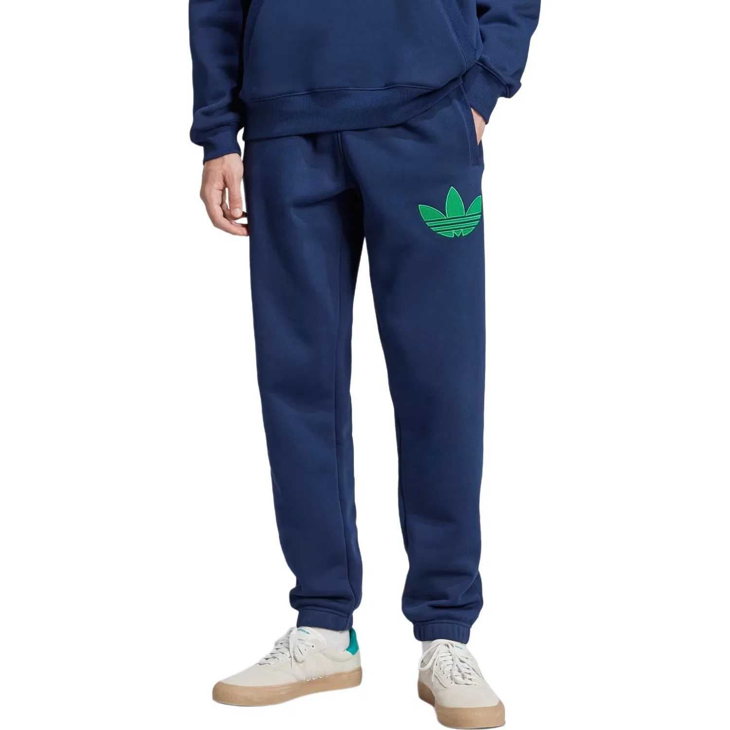 Мужские трикотажные спортивные брюки в стиле 70-х 70s Knitted Sweatpants Adidas Originals, Midnight Indigo — фото 3