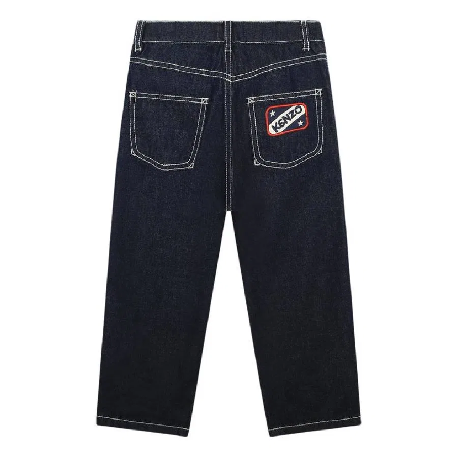 Джинсы с вышитым логотипом Boys Embroidered Logo Denim Jeans Kenzo, Denim Brut — фото 2