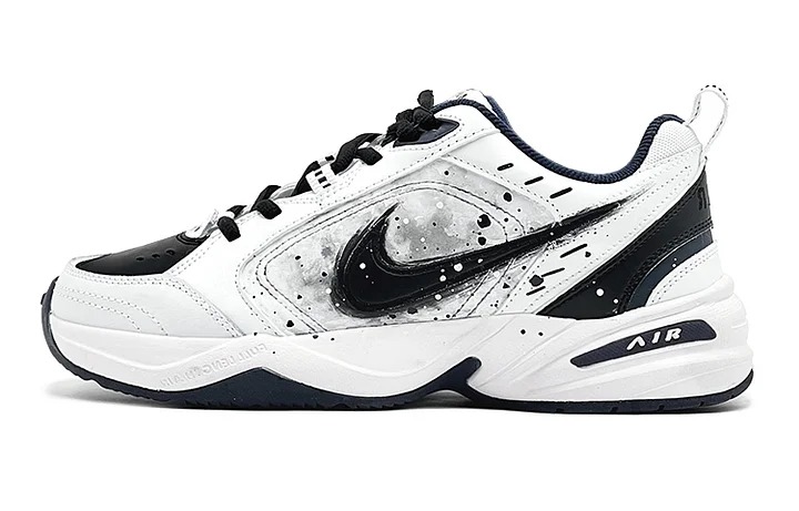 

Кастомизированные кроссовки Nike Air Monarch 4 Chunky Unisex, черный/белый