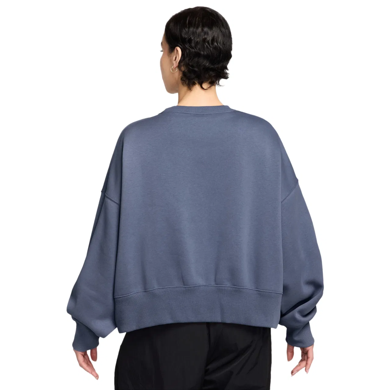 Женское худи Nike NSW Style Fleece Crew OOS, цвет World Indigo/White — фото 2
