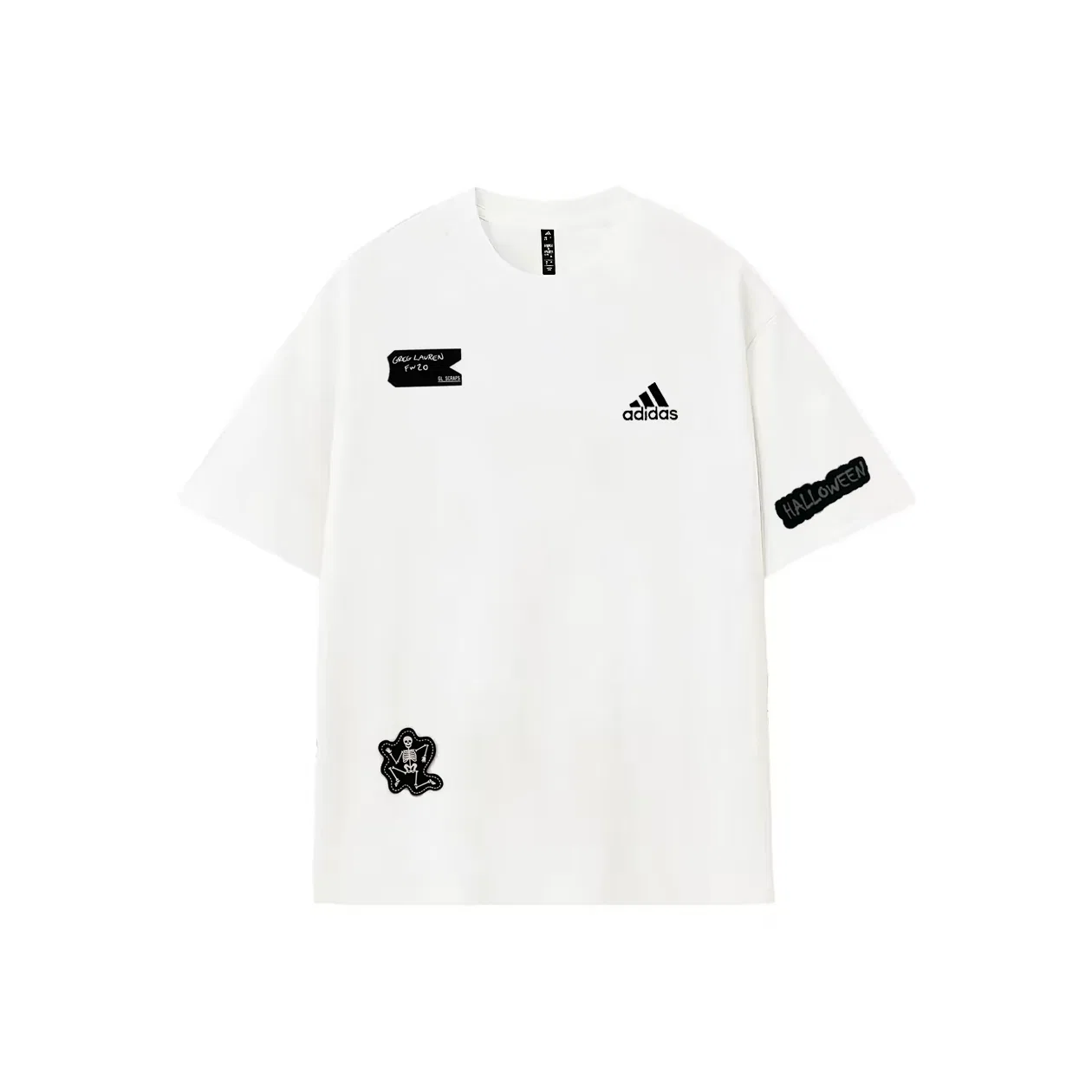 Футболка из хлопка с принтом Adidas, Ecru — фото 3