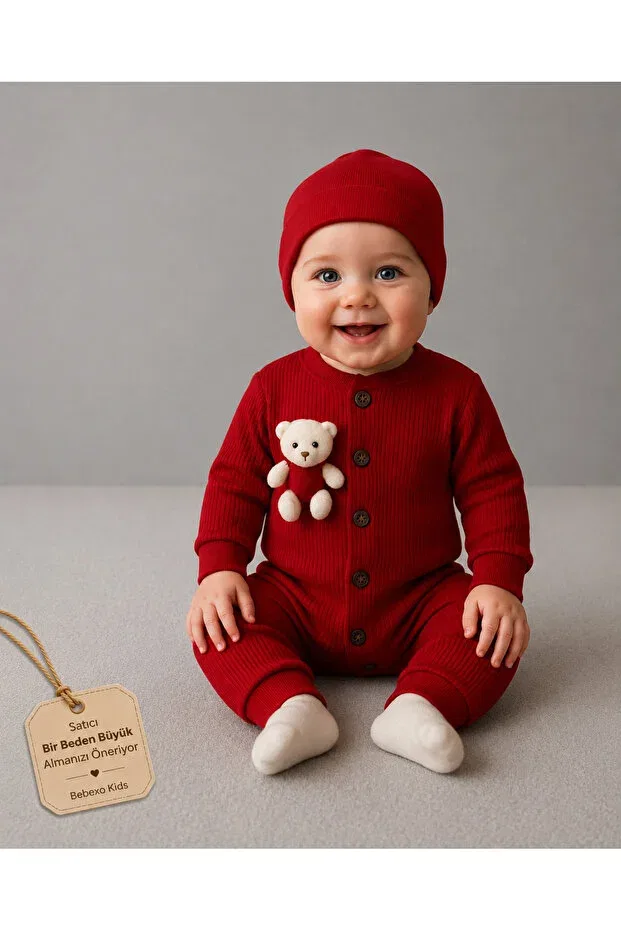 Детский комбинезон для девочек с длинным рукавом Babymed, Red