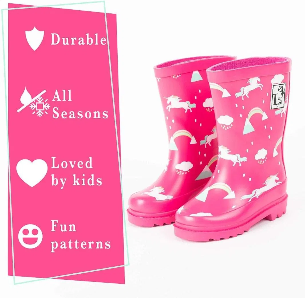 Детские сапоги для девочек водонепроницаемые London Littles Fun London Littles, Inc., Pink — фото 2