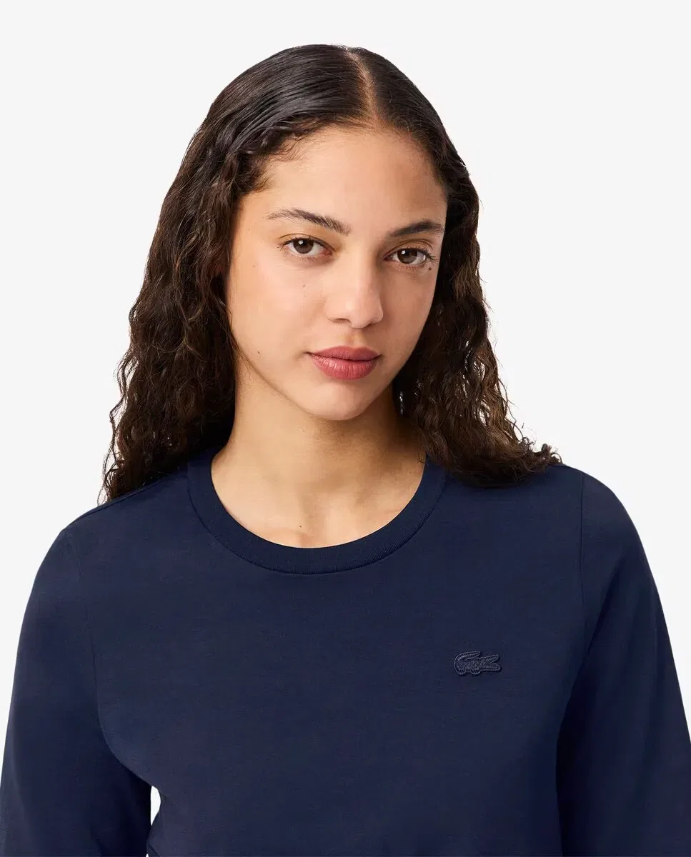 Футболка женская Lacoste Azul Marino с французским рукавом — фото 4