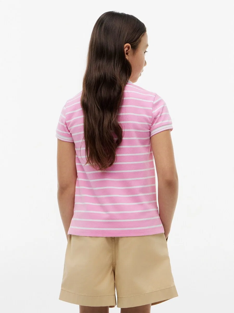 Футболка TOMMY HILFIGER 'Essential Regular Fit Tipped' светло-розового цвета — фото 3