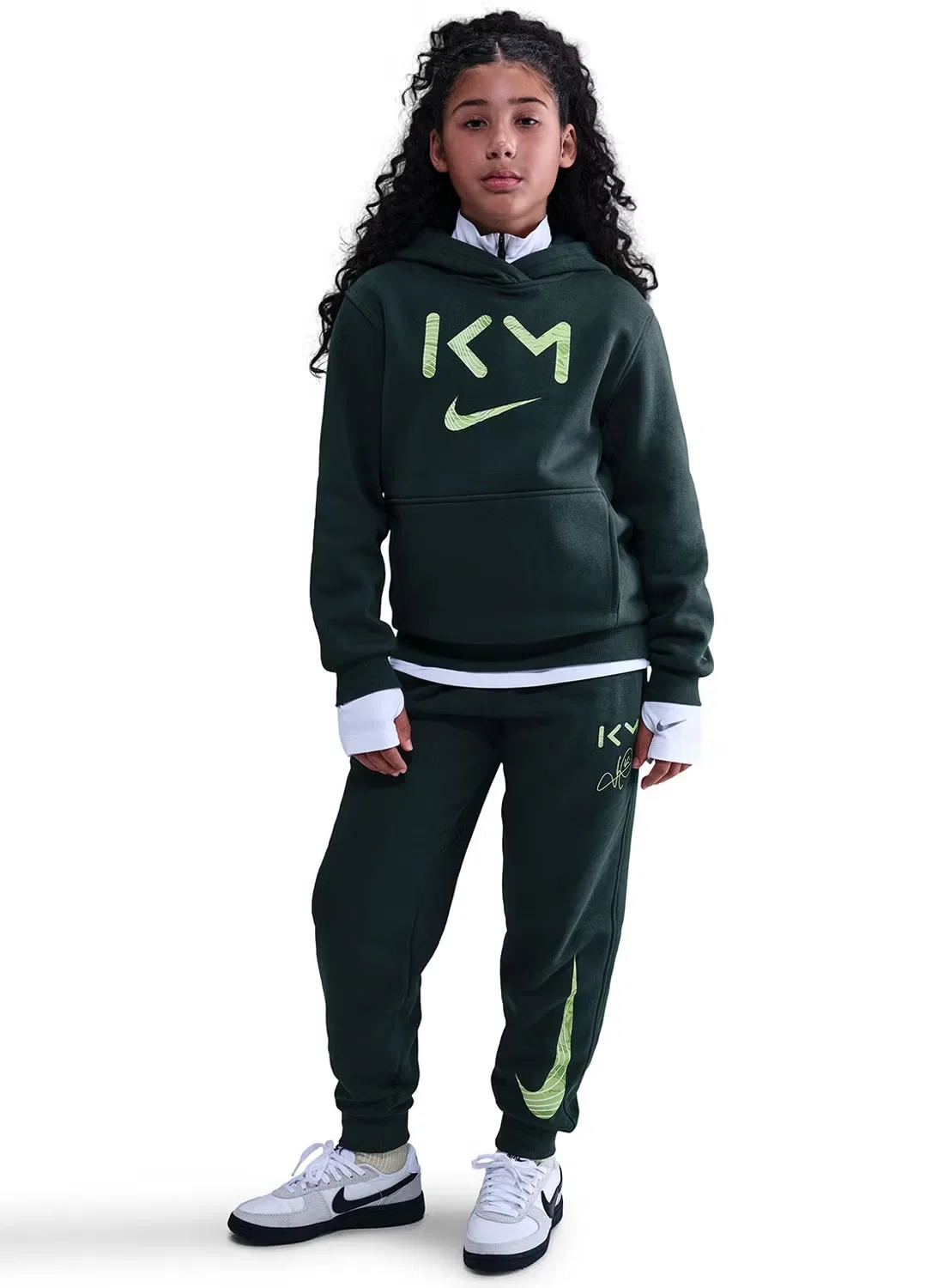 Nike Худи детское с капюшоном из флиса, зеленый — фото 3