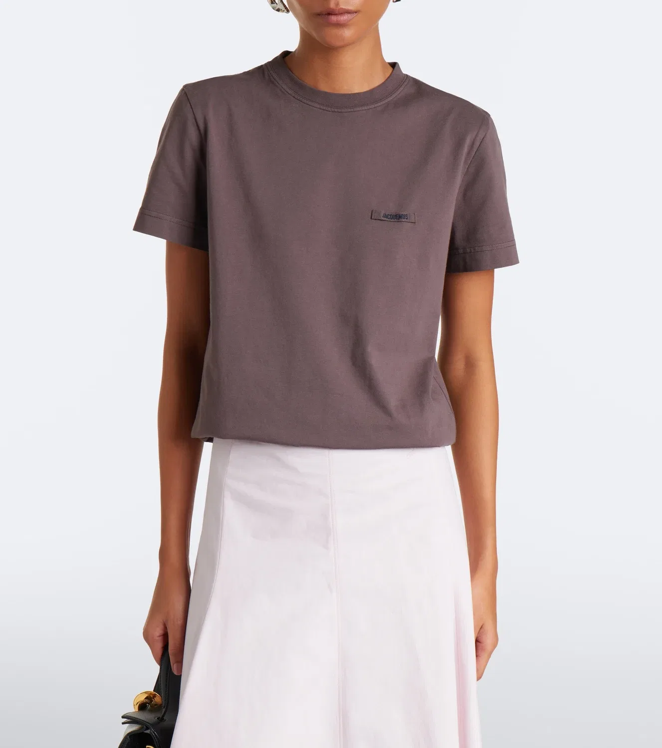 Футболка из хлопка с круглым вырезом Jacquemus, коричневый — фото 2