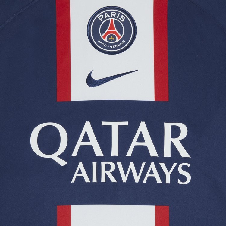 Футболка Nike Paris Saint-Germain Stadium Home Dri-FIT Soccer Jersey 'Midnight Navy/White', синий — фото 4