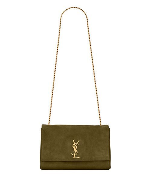 

Двусторонняя замшевая сумка через плечо Kate среднего размера Saint Laurent, цвет Green