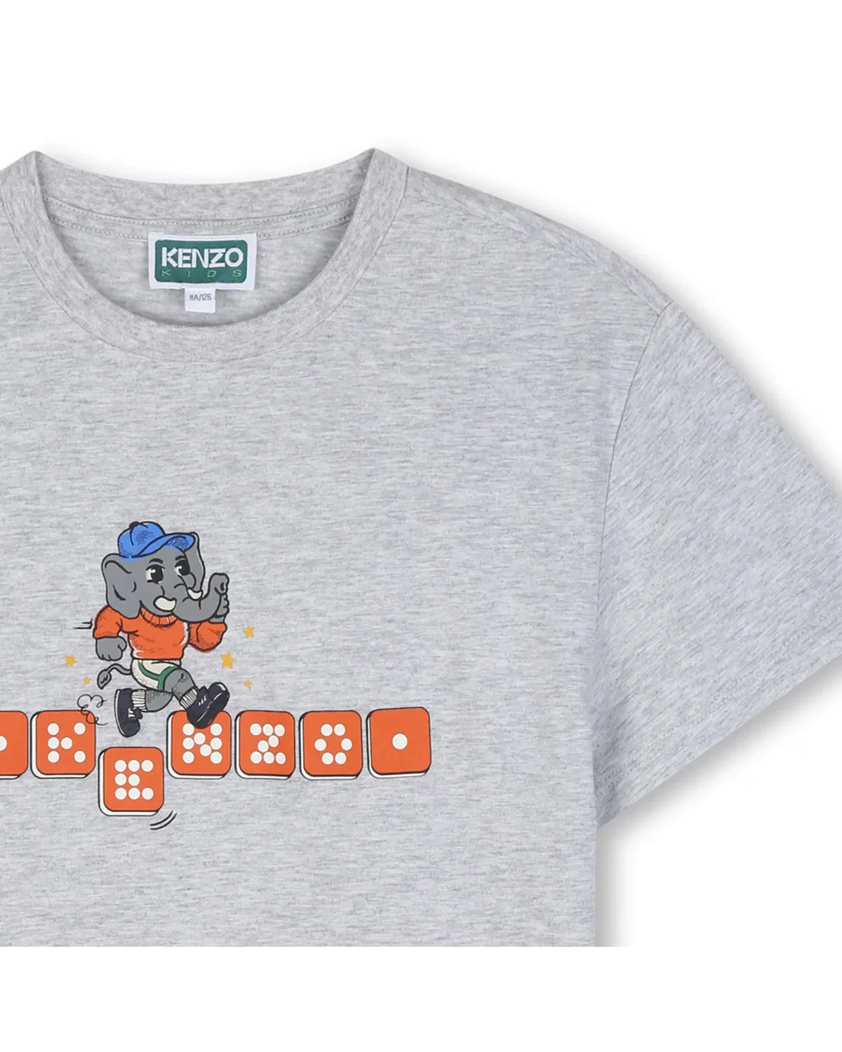 Детская футболка для мальчиков с коротким рукавом Kenzo Kids, Gris Claro — фото 2