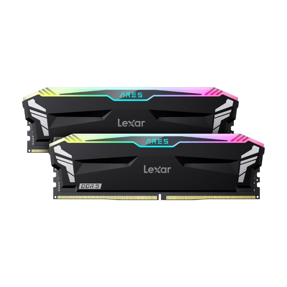 

Оперативная память Lexar Ares RGB, 32 Гб DDR5 (16Гб х 2), 6000 МГц, CL30, LD5BU016G-R6000GDLA, черный