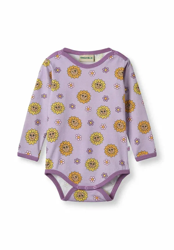 Боди с цветочным принтом Elstar Smafolk, heather purple, фиолетовый — фото 2