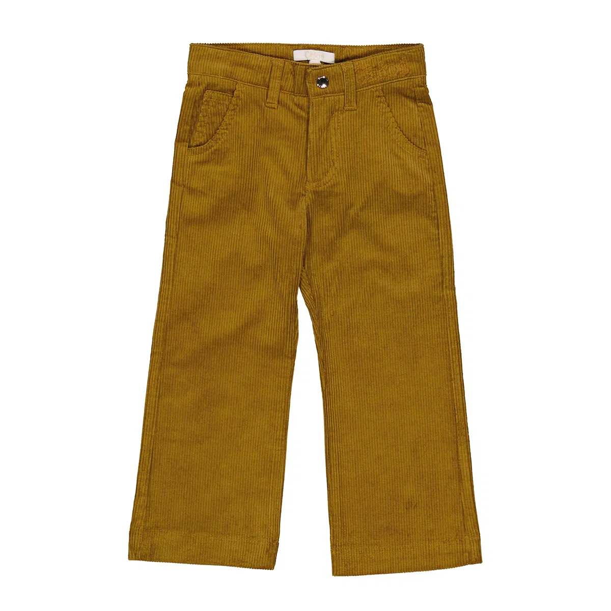Брюки из вельвета с эффектом бархата Chloé, Gold Yellow
