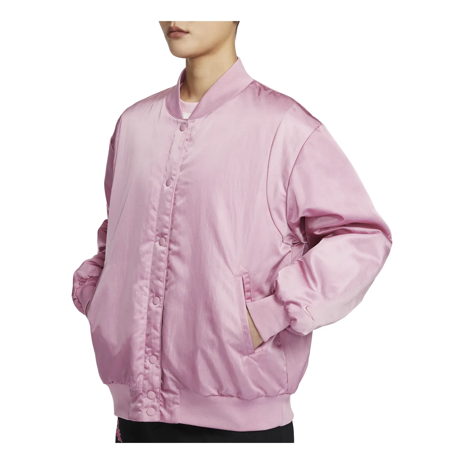 Женская куртка Baseball Satin Jacket Asia Sizing 'Pink' Nike, розовый
