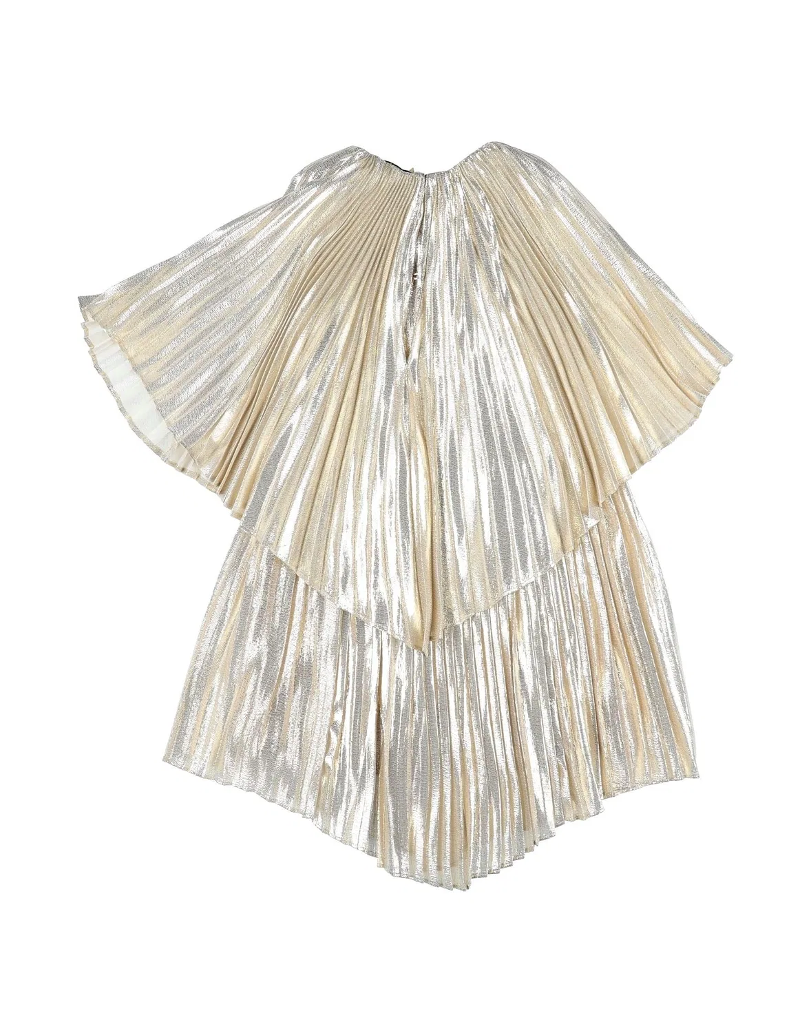 Детское платье для девочек из крепа с длинным рукавом Stella Mccartney Kids, золотой