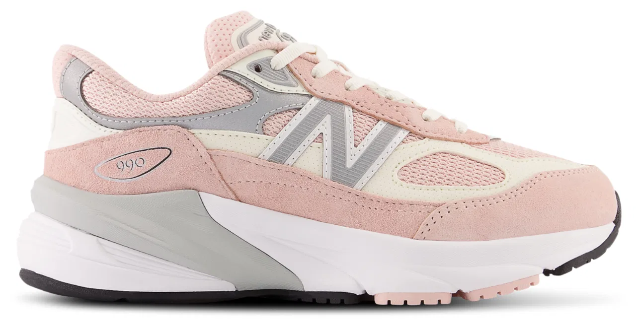Кроссовки для девочек 990 New Balance, розовый/белый