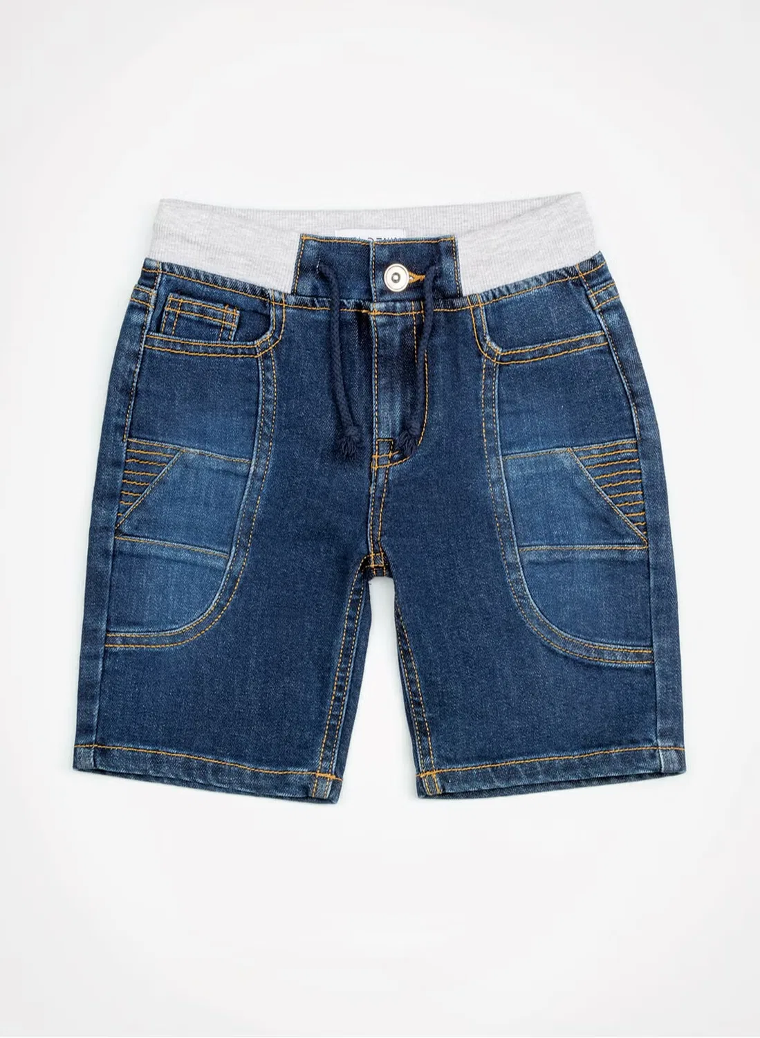 Шорты с принтом на эластичном поясе с завязками Web Denim, синий
