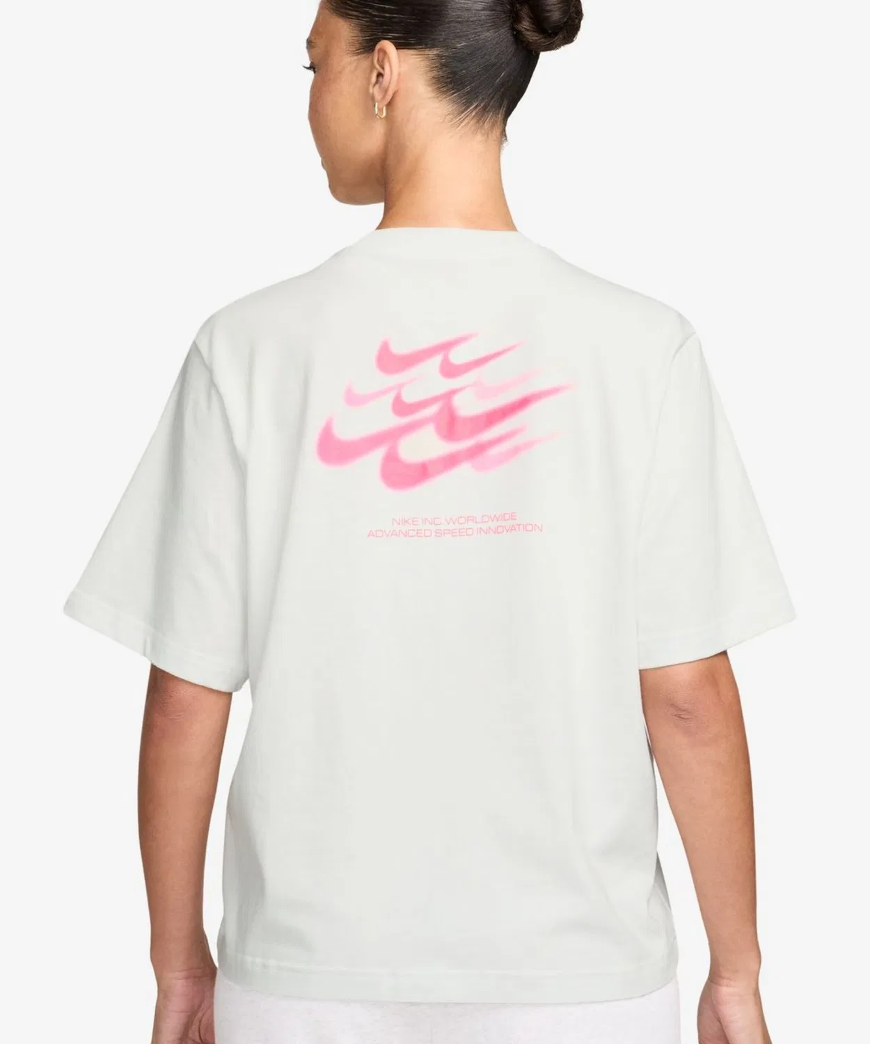 Женская футболка с коротким рукавом хлопковая NIKE NSW CLSC BXY SPD S/S T-Shirt, White