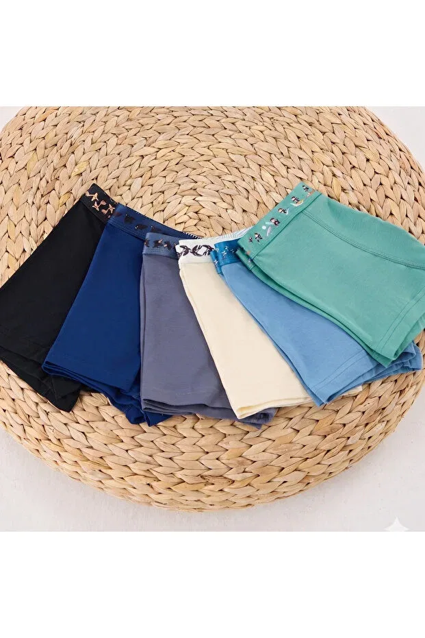 Детские боксеры для мальчиков из микро-модала Tencel Modal Boys' Boxer Briefs Mutig, Black, Navy Blue, Gray, Beige, Blue, Green — фото 2