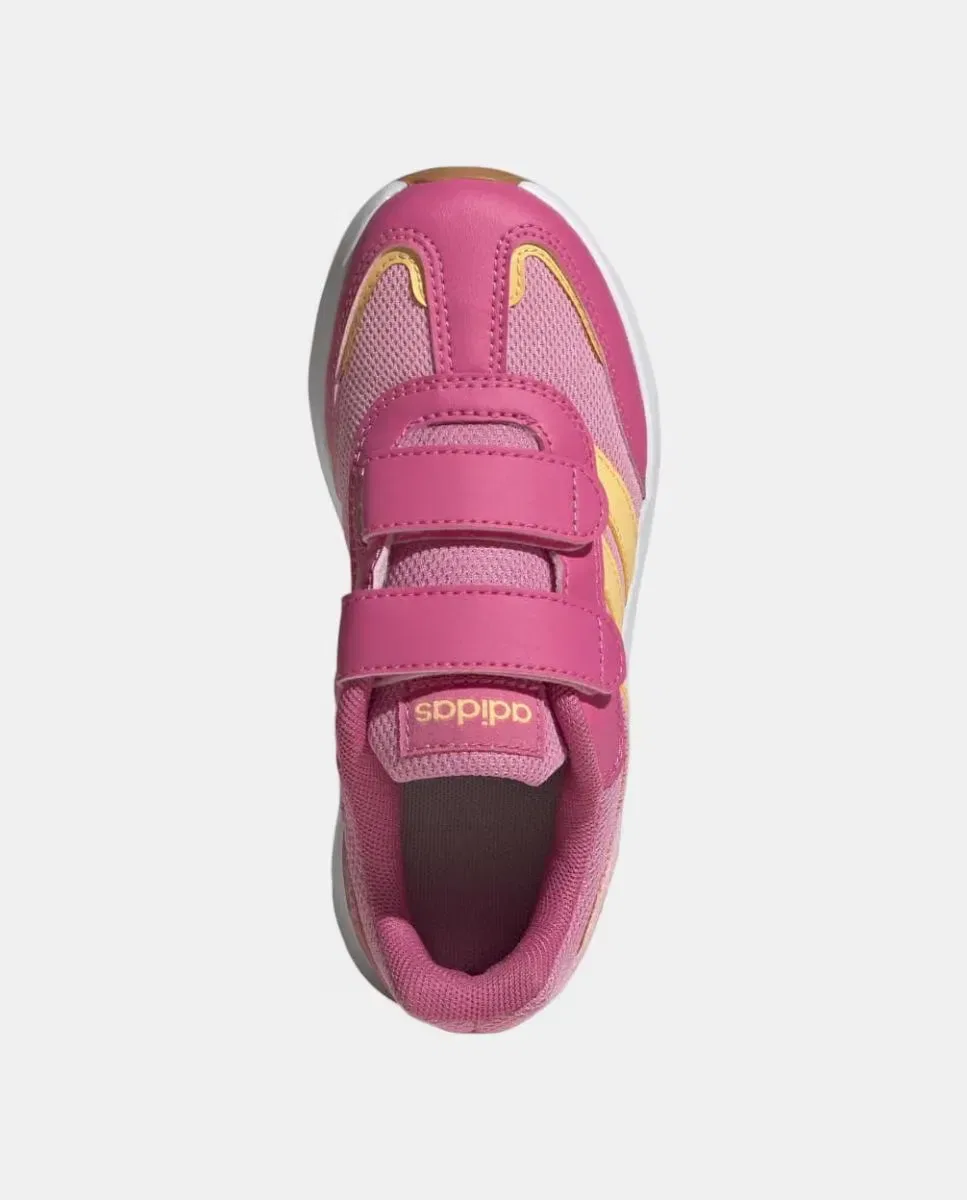 Детские кроссовки для девочек с липучками Tensaur Switch Cf C adidas, Rosas — фото 2