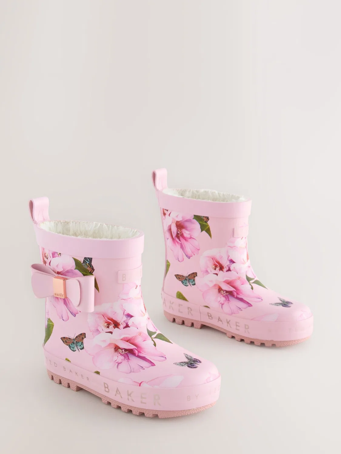 Резиновые сапоги Baker by Ted Baker розового и пастельно-розового цвета — фото 2