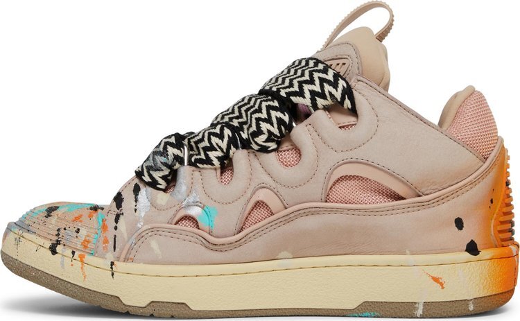 Кроссовки Gallery Dept. x Lanvin Wmns Curb Light Sneakers Paint Drip - Pale Pink, розовый — фото 3