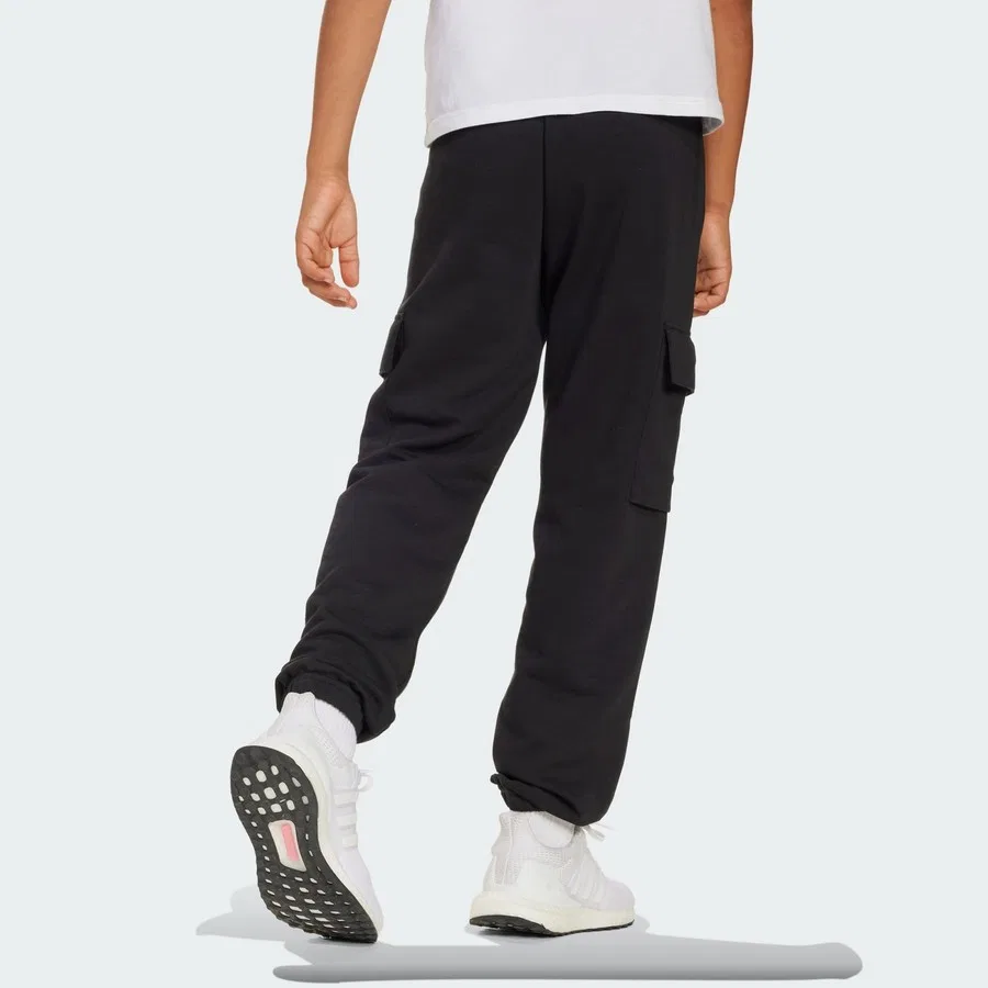 Штаны спортивные с карго-карманами Essentials Cargo Pants Kids adidas, Черно-белый — фото 4